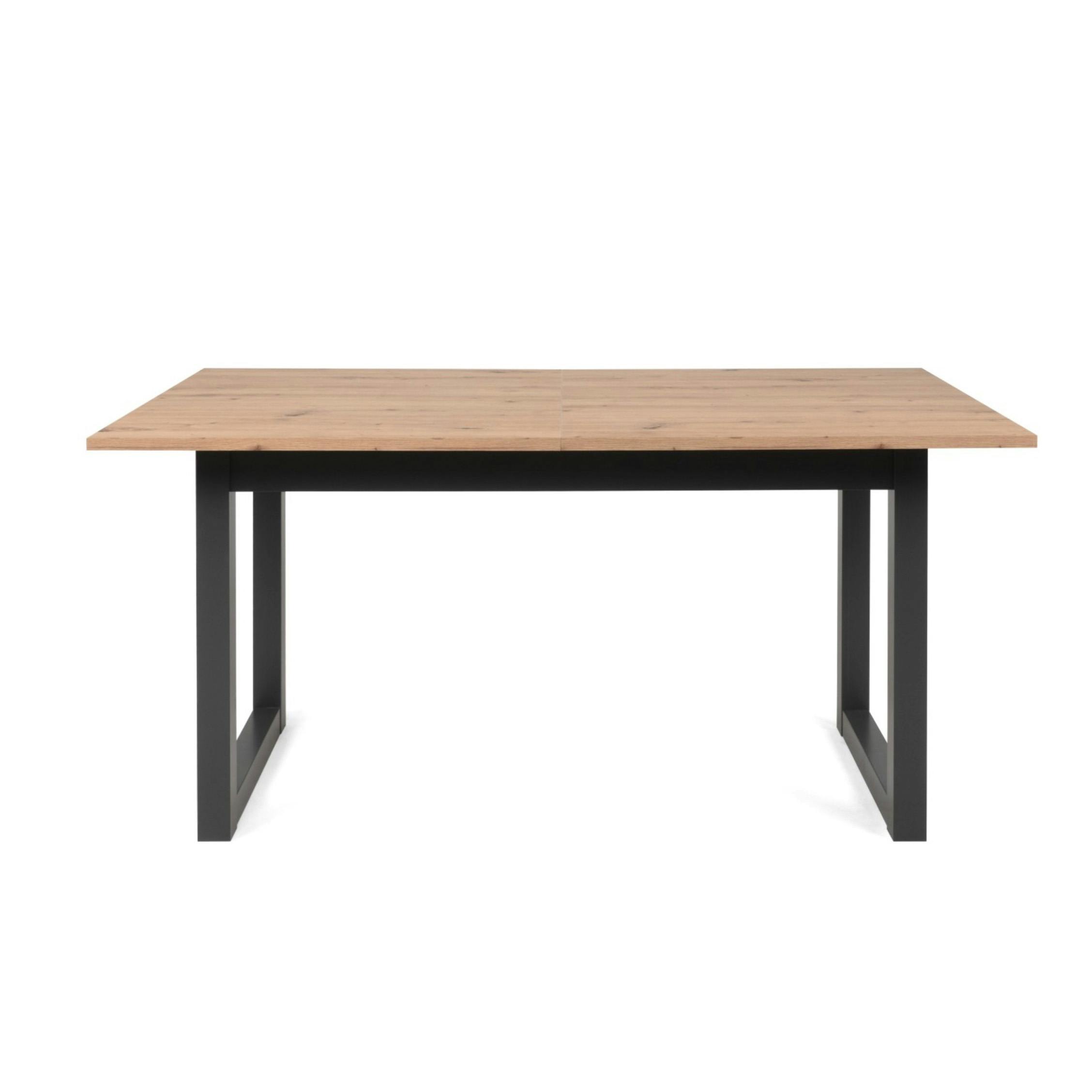 Table à manger extensible effet chêne 120-160 cm ALVA