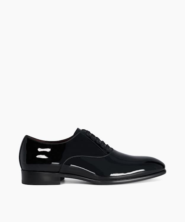 Stenny Black - Patent Leather Lace-Up Shoes