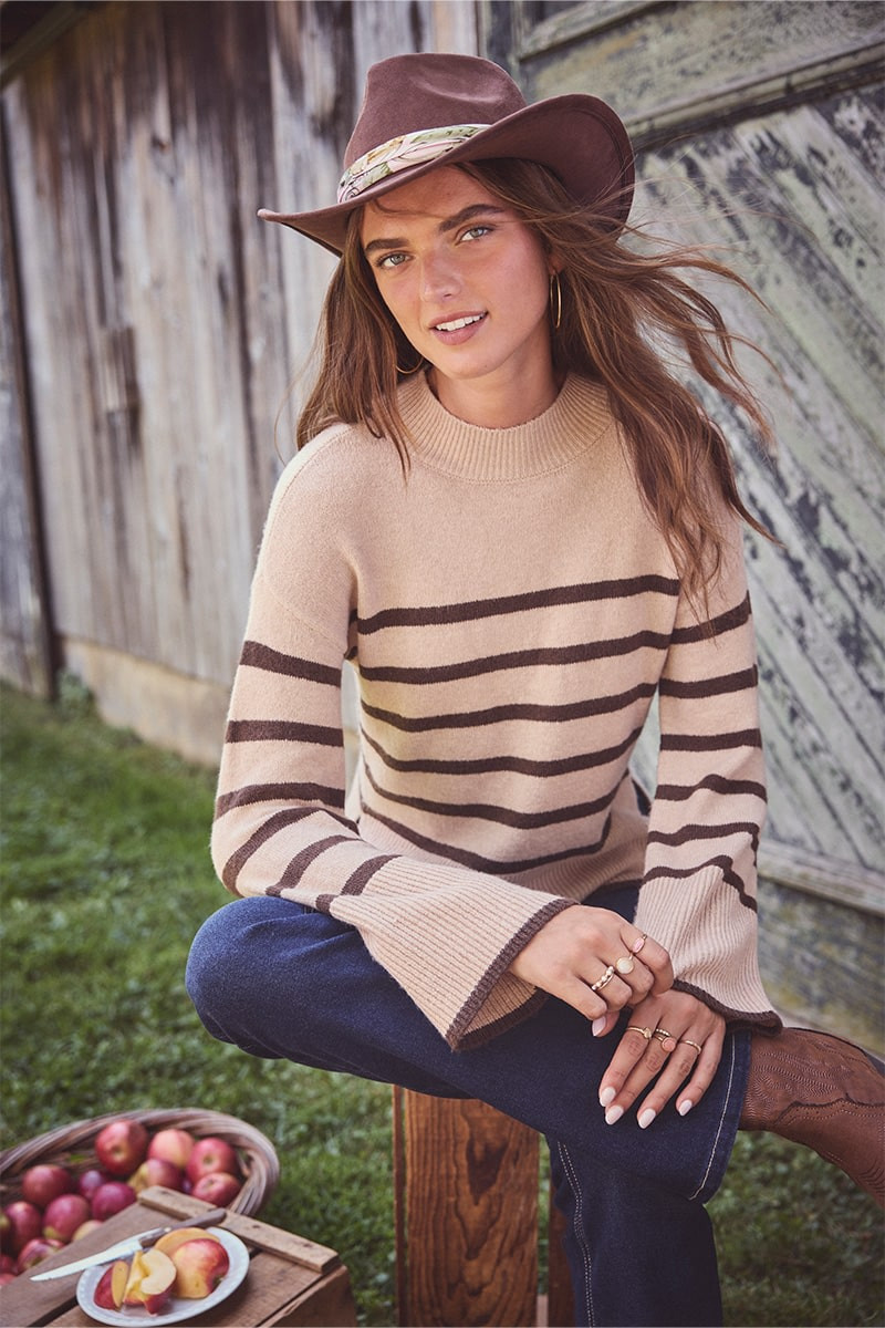 Laura Striped Pullover Sweater