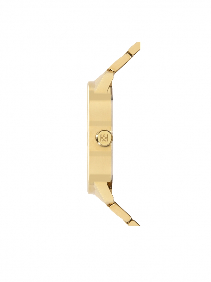 Gold-colored bracelet watch
