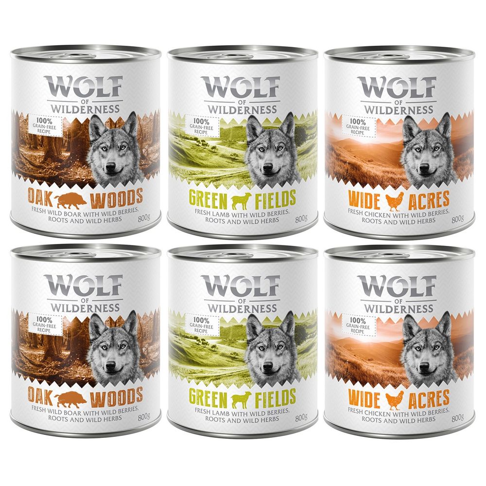 Wolf of Wilderness Adult Single Protein Saver Pack 24 x 800g