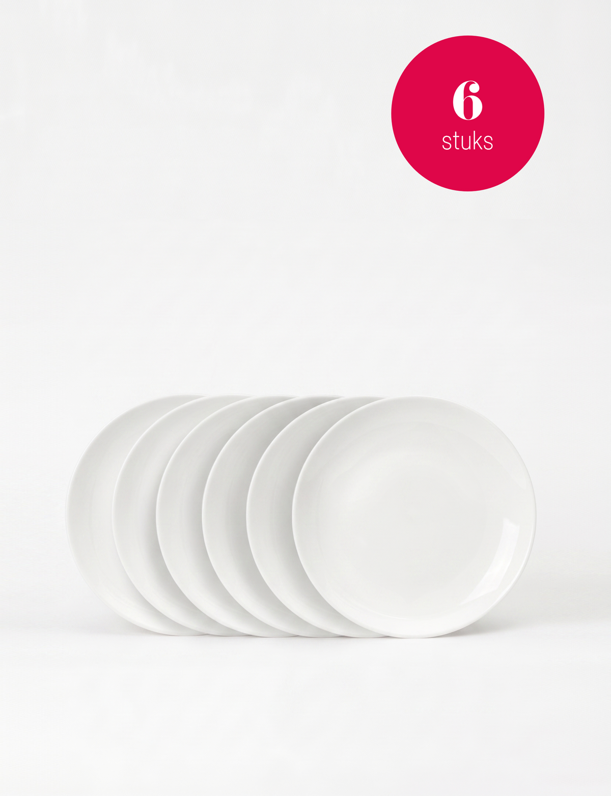 vtwonen - Borden - Wit - 15 cm - Set van 6