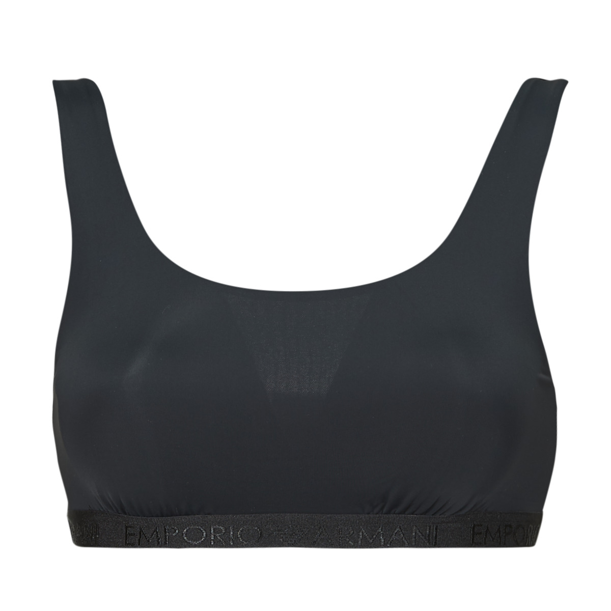 Emporio Armani - ALL OVER LOGO MESH BRALETTE - Black