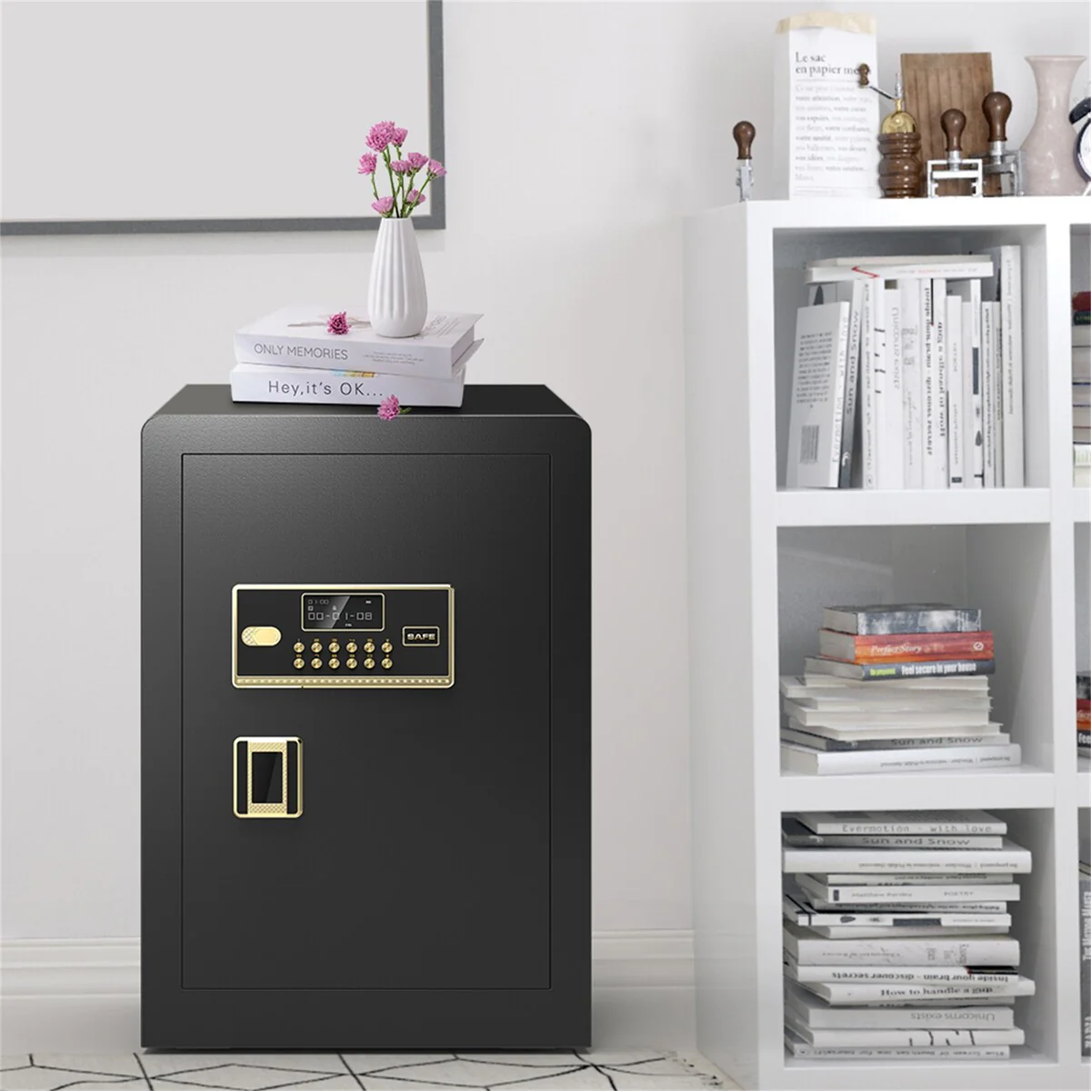 2.04 Cubic Feet Safe Electronic Digital Steel Safe, Keypad & Key Lock