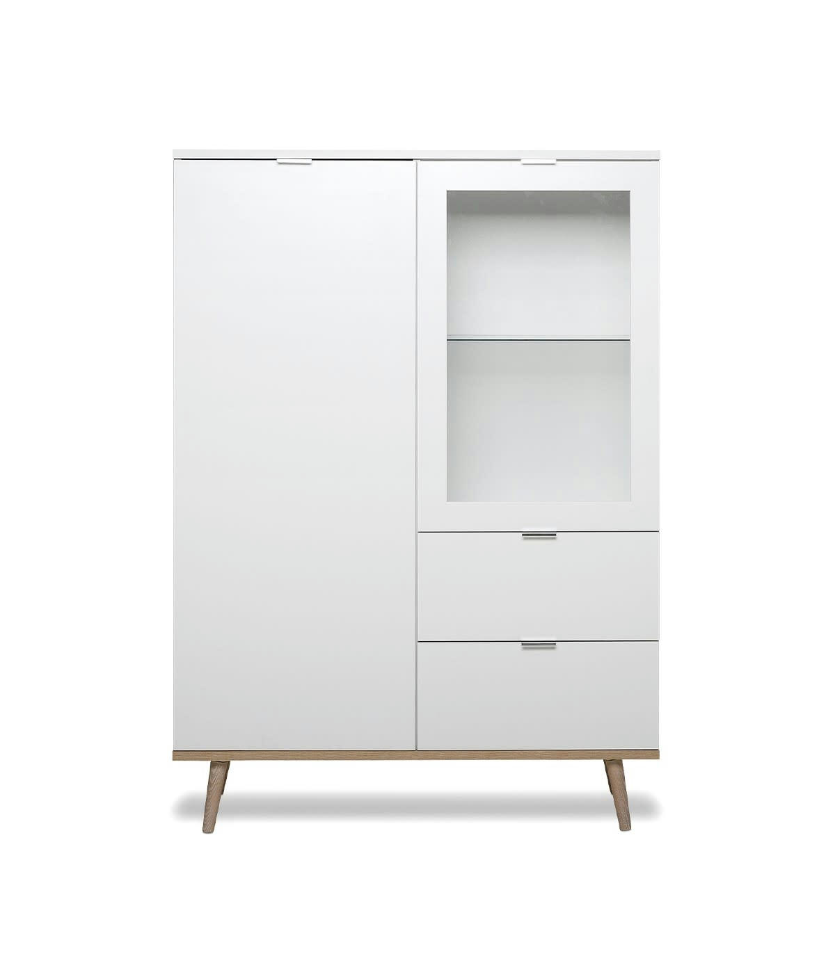 COPENHAGUE - Vaisselier avec 2 portes 2 tiroirs H140 x L100 cm