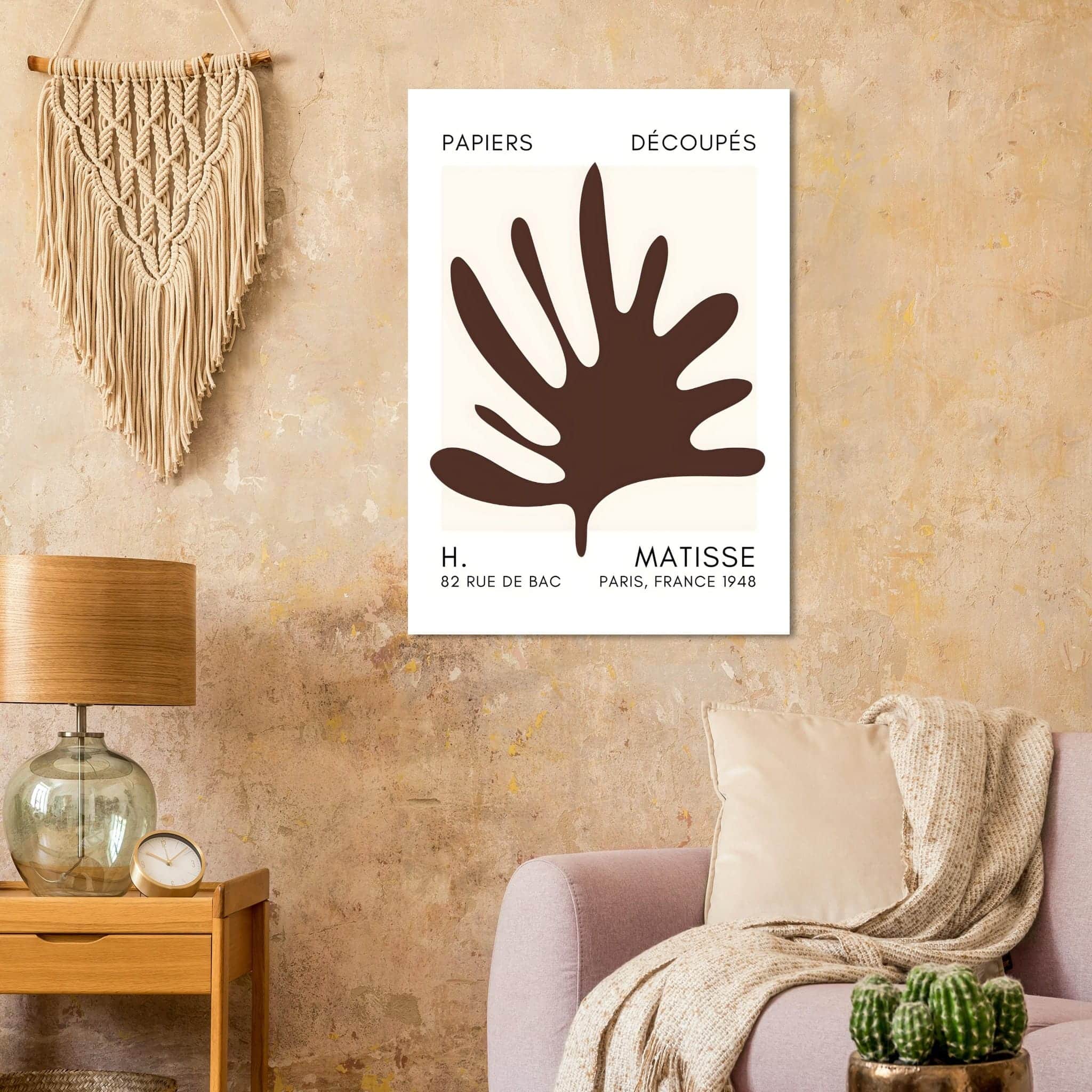 Artfulprints Poster Matisse – Coral drift brown  - 70x100 cm - Bruin