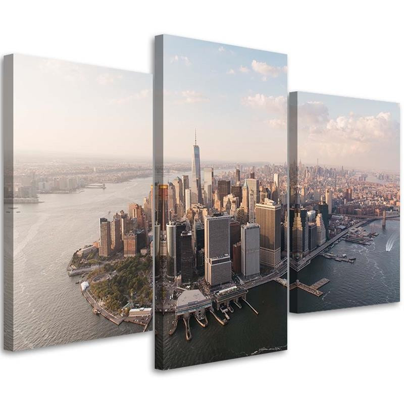 Feeby Obraz tryptyk na płótnie Manhattan Nowy York 60x40