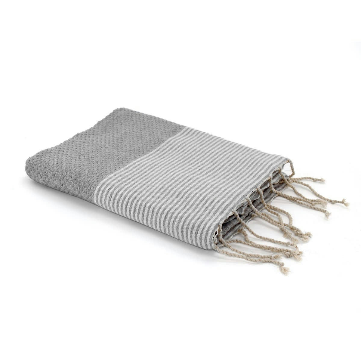 IBIZA - Fouta coton  100x200 gris perle