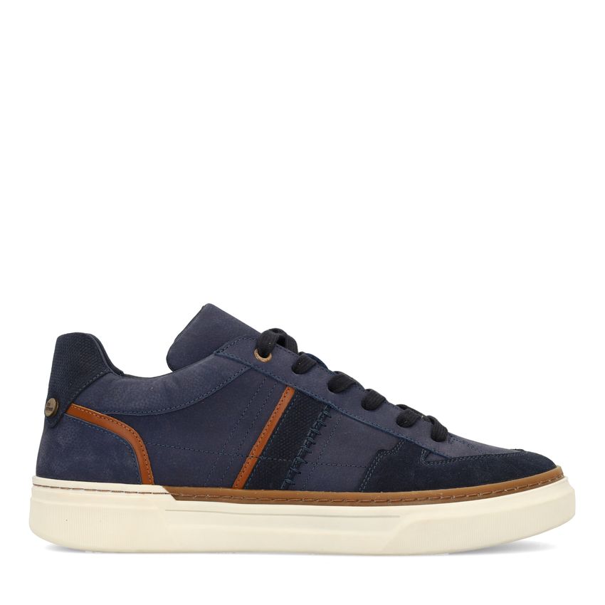 No Stress Blauwe nubuck sneakers