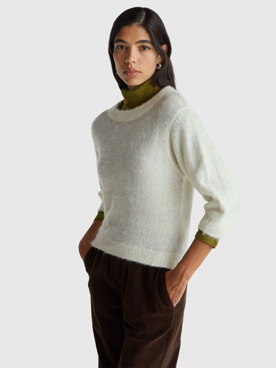 Warm short sleeve sweater