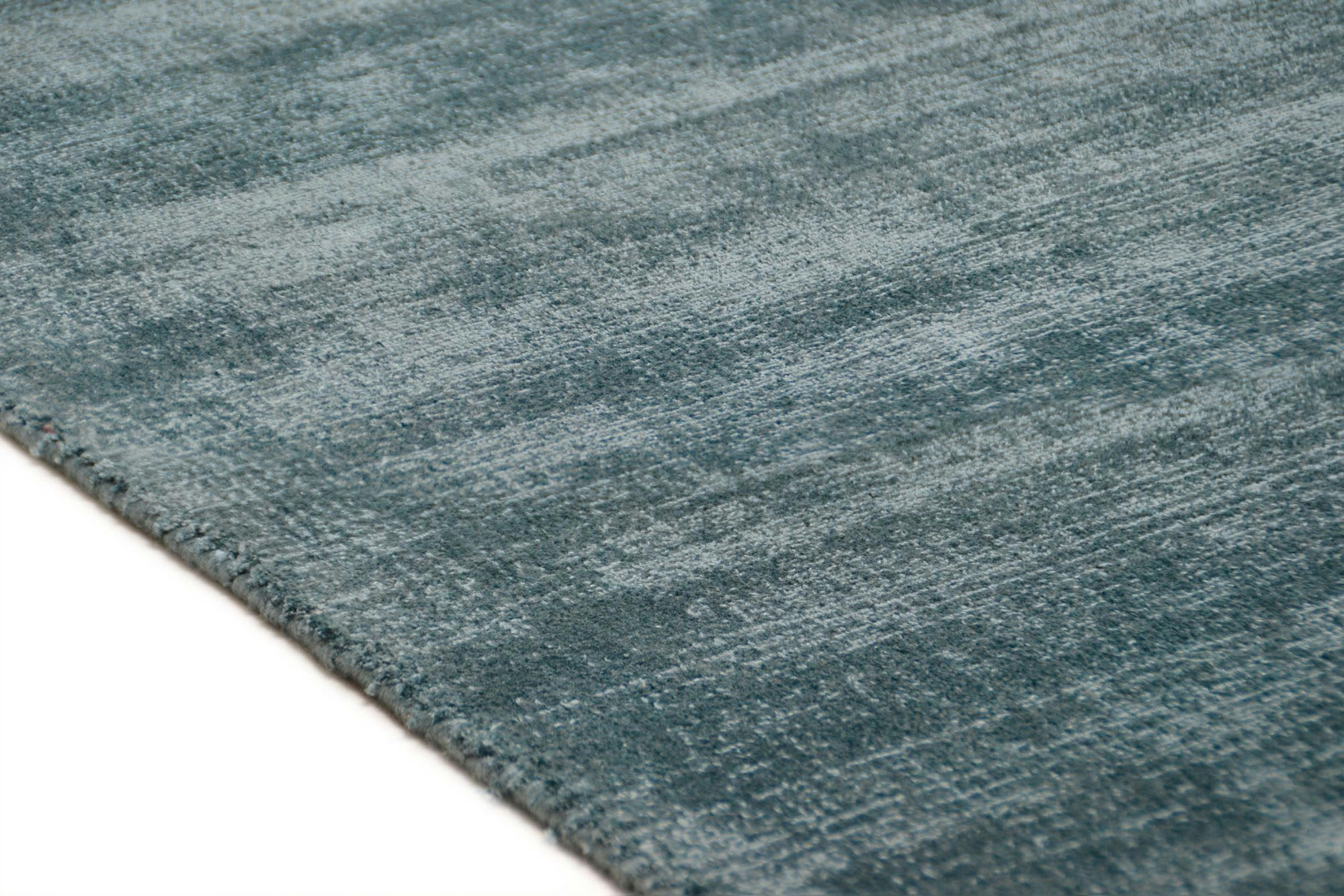 SHINE - Tapis élégant doux et brillant en viscose aqua 65x135
