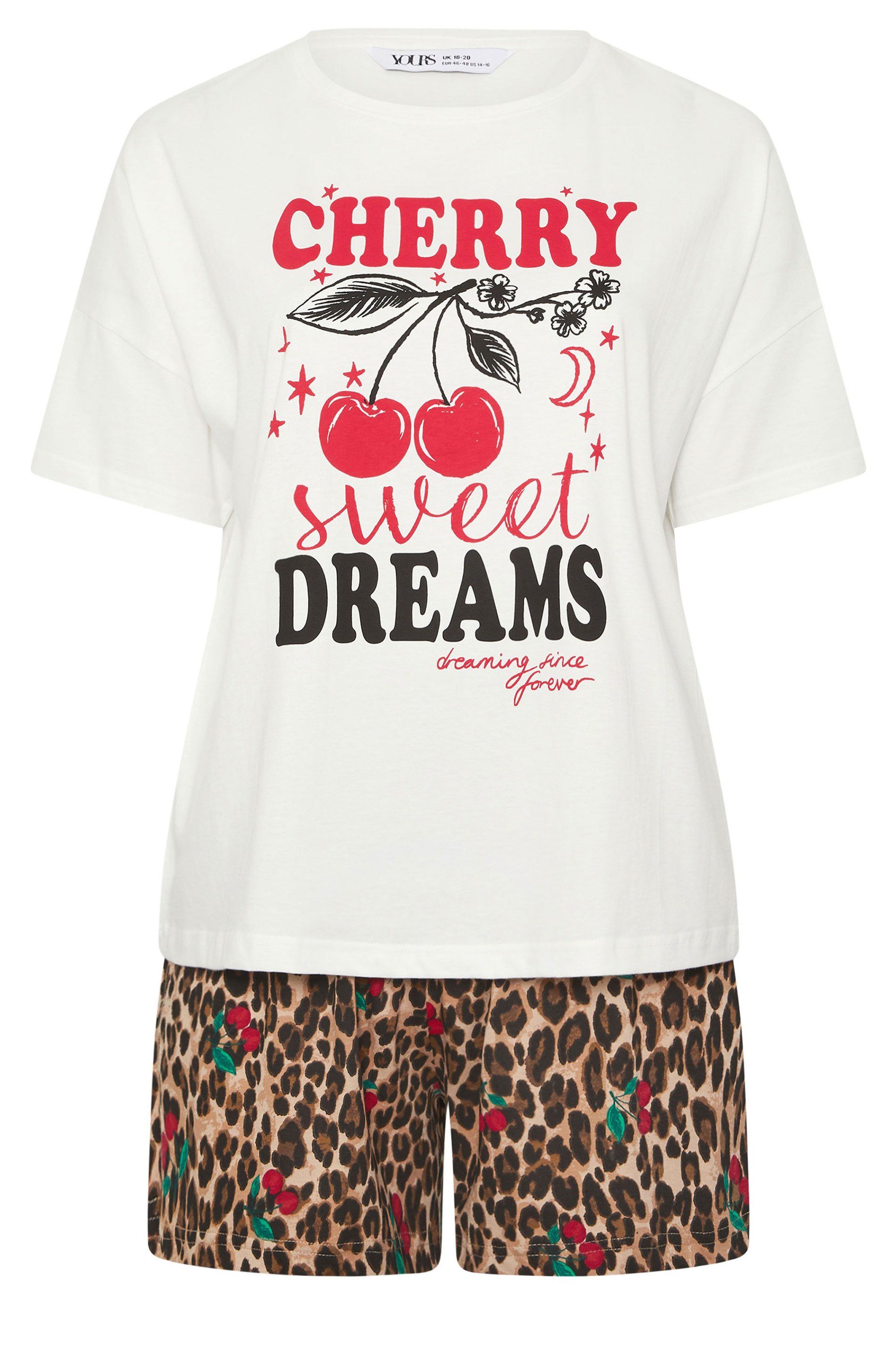 Yours Leopard Short Pyjama Set