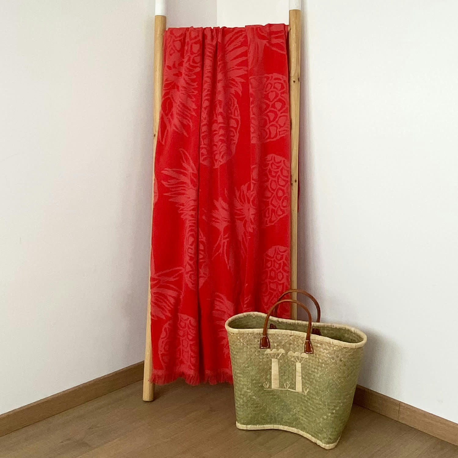 ÉPONGE VELOURS UNIE AVEC MOTIFS CISELÉS - Serviette de plage éponge velours ciselée Lazaro 90x170 orange