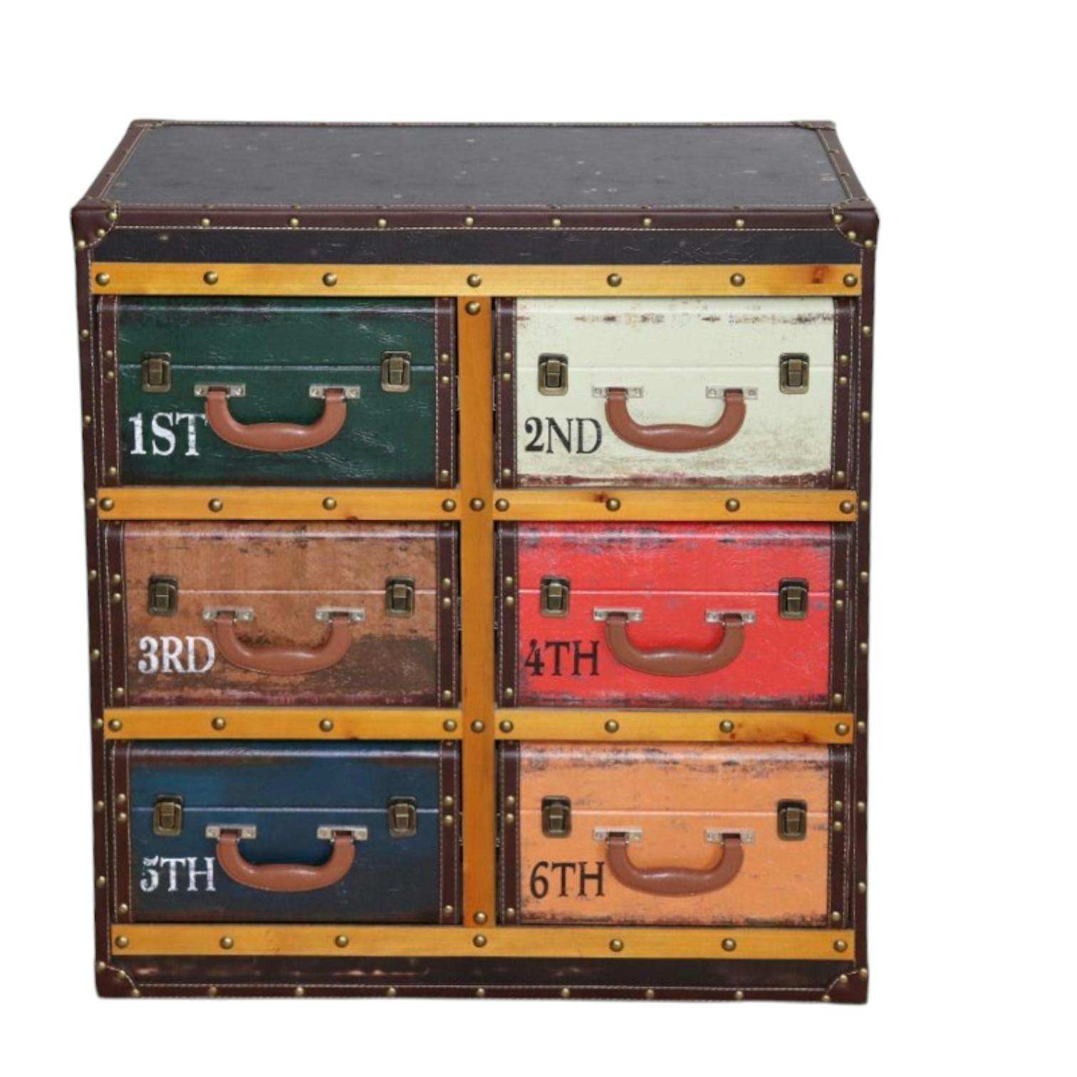 Commode façon valises colorées PUNO