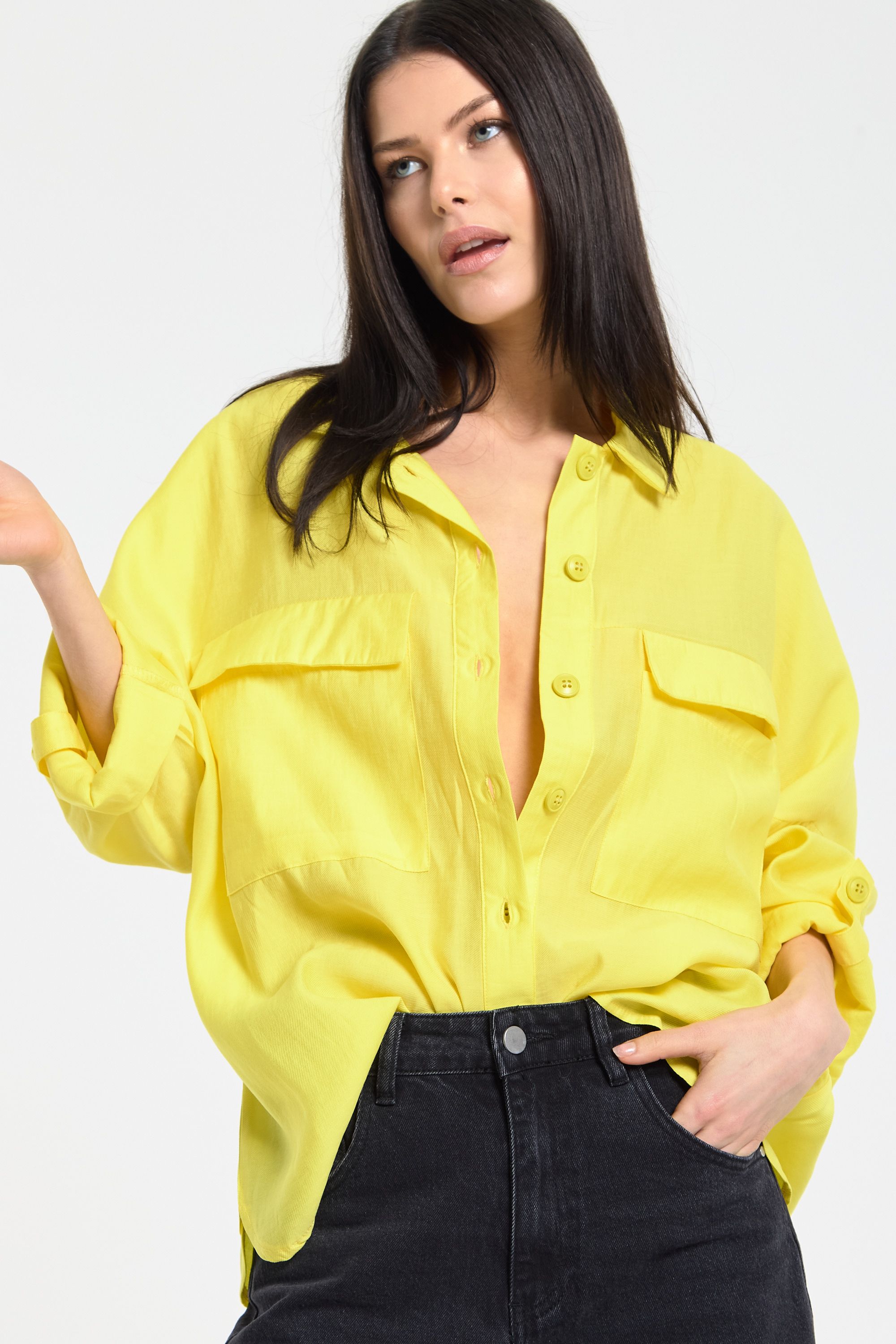 House of Holland Relaxed Fit Yellow Shirt