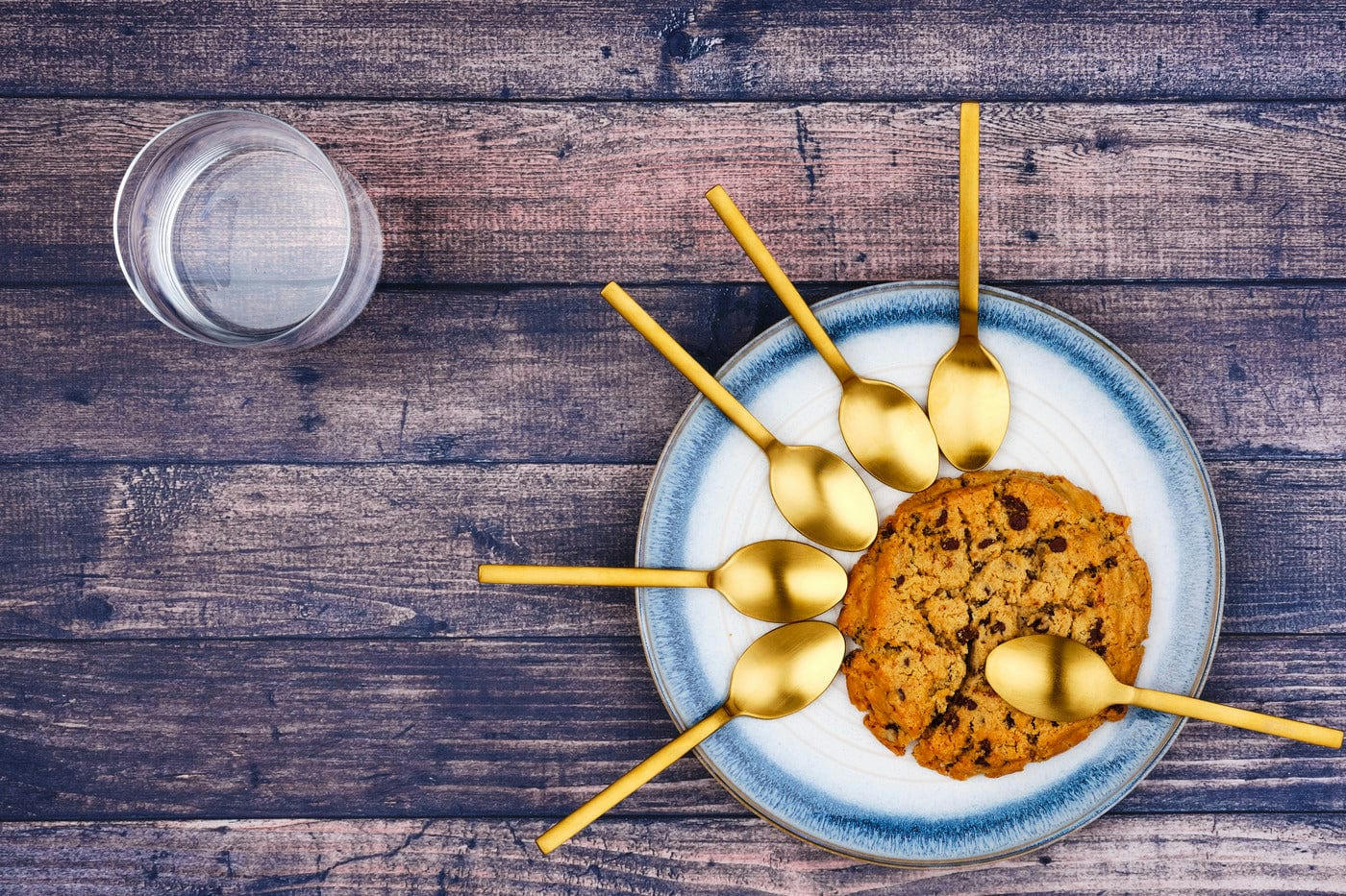 NUDE - Lot de 6 petites cuillères en inox or