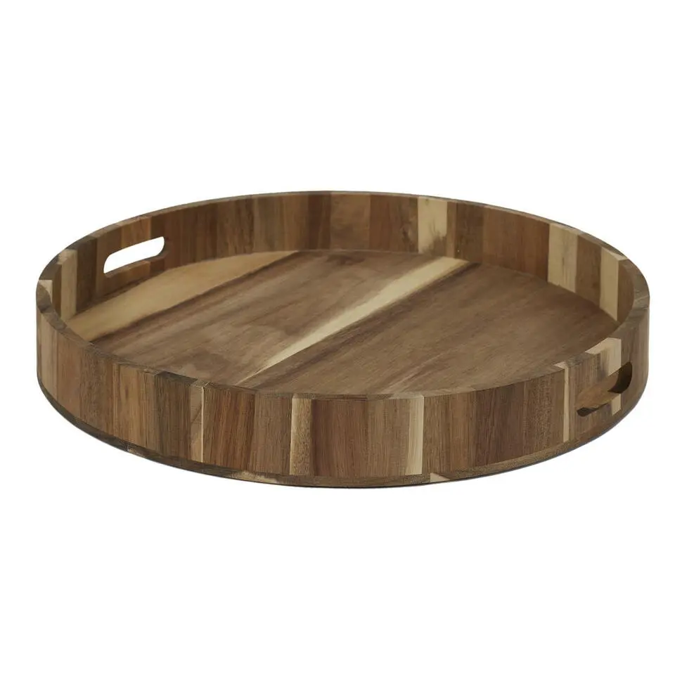 Home Deco Factory dienblad van Acacia - 40 x 5 cm - bruin