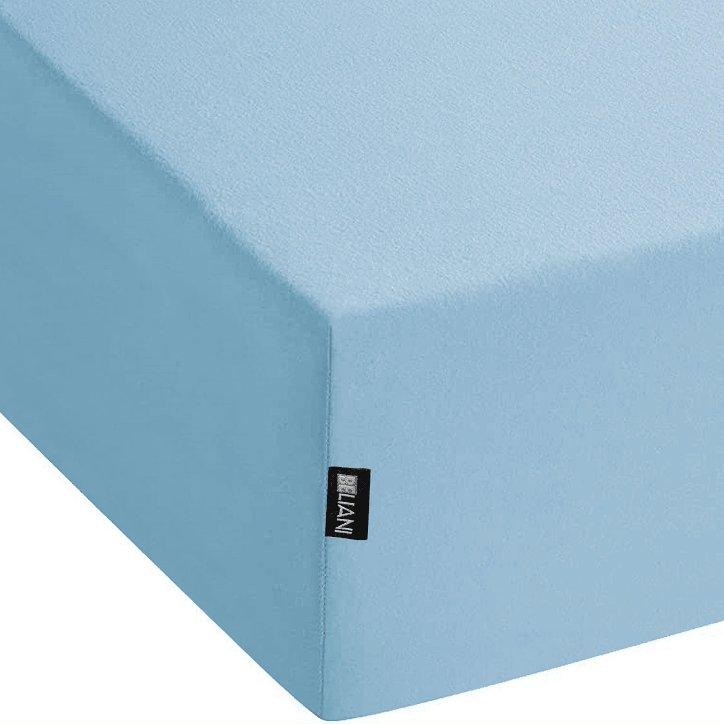 HOFUF - Drap-housse en coton 180 x 200 cm bleu clair