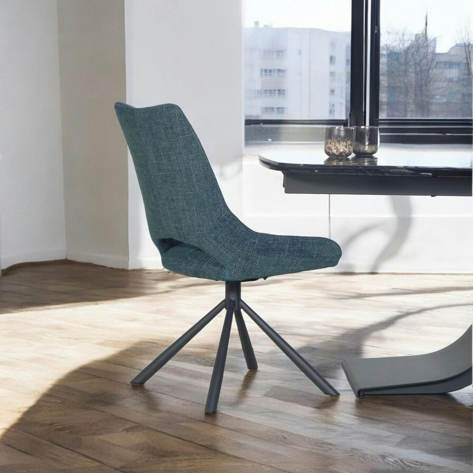 Chaise contemporaine pivotante lagon (lot de 2) LIGURIE