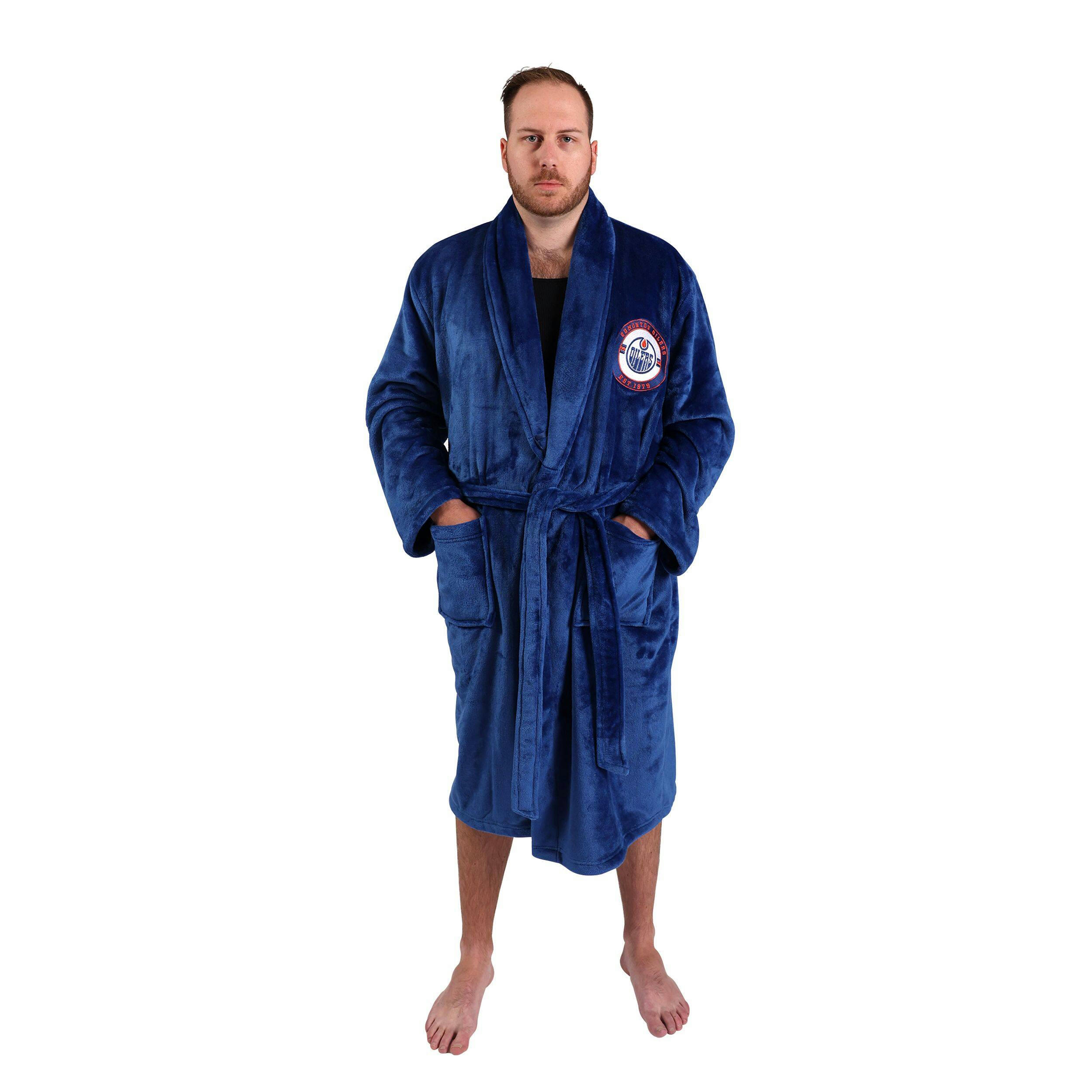NHL Edmonton Oilers Bathrobe, Adult, One Size