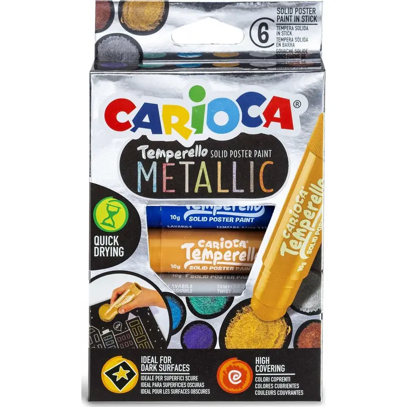 Farbstifte 6er-Set Temperello Metallic