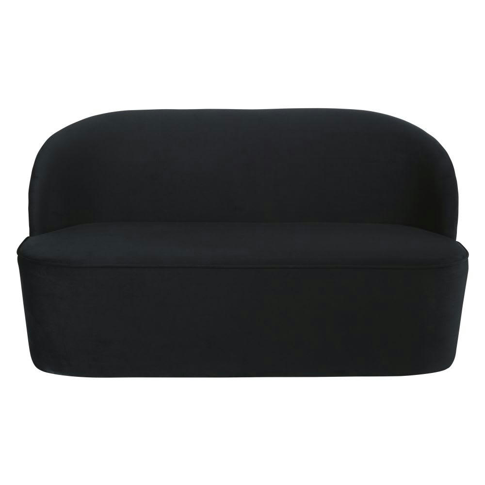 Blackhill Business - Banquette professionnelle 2/3 places en velours noir