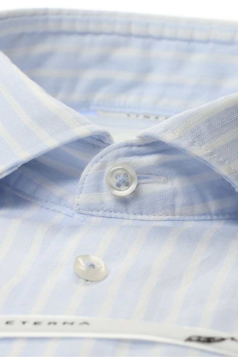 ETERNA 1863 Modern Fit Leinenhemd hellblau, Gestreift