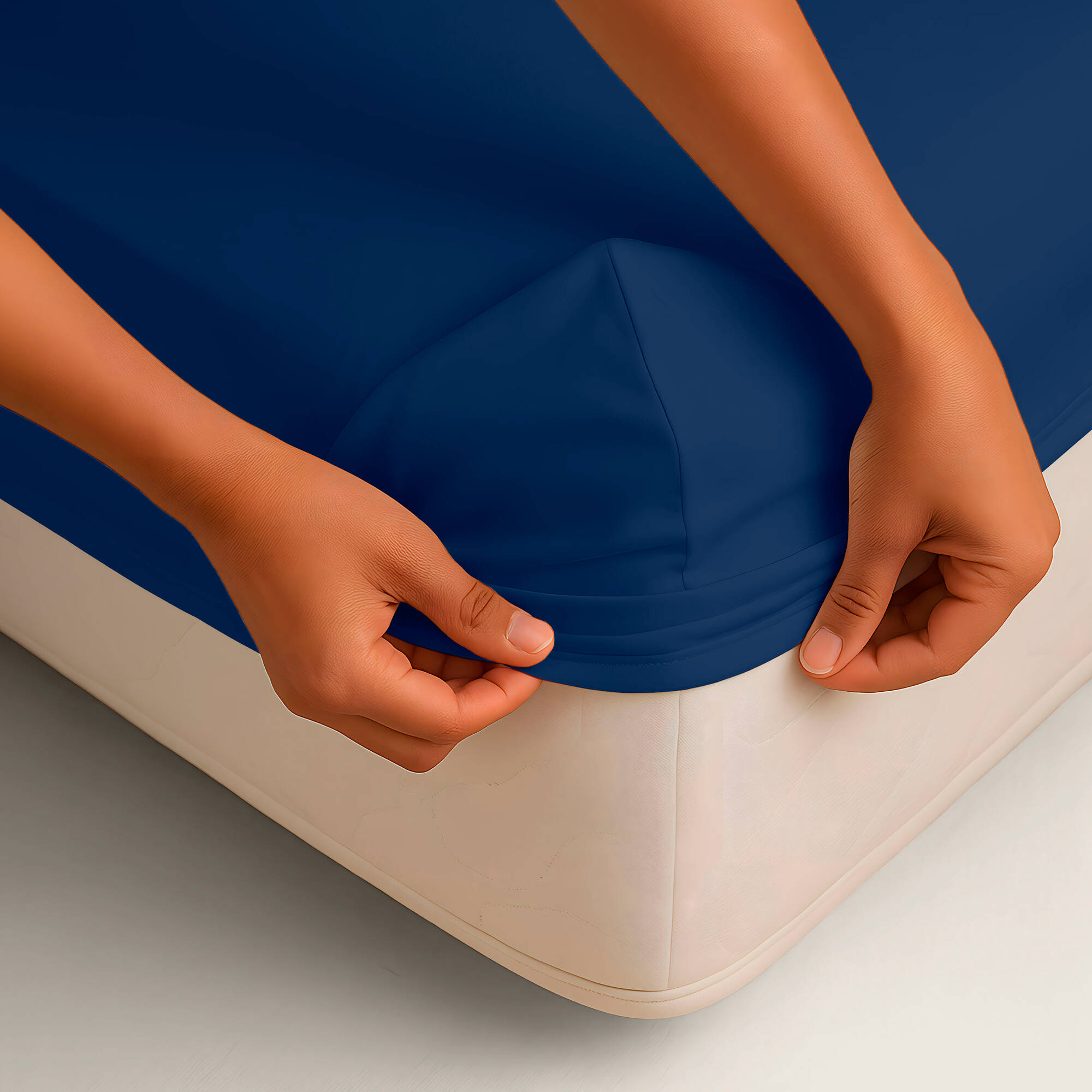 Drap-housse irrétrécissable uni coton