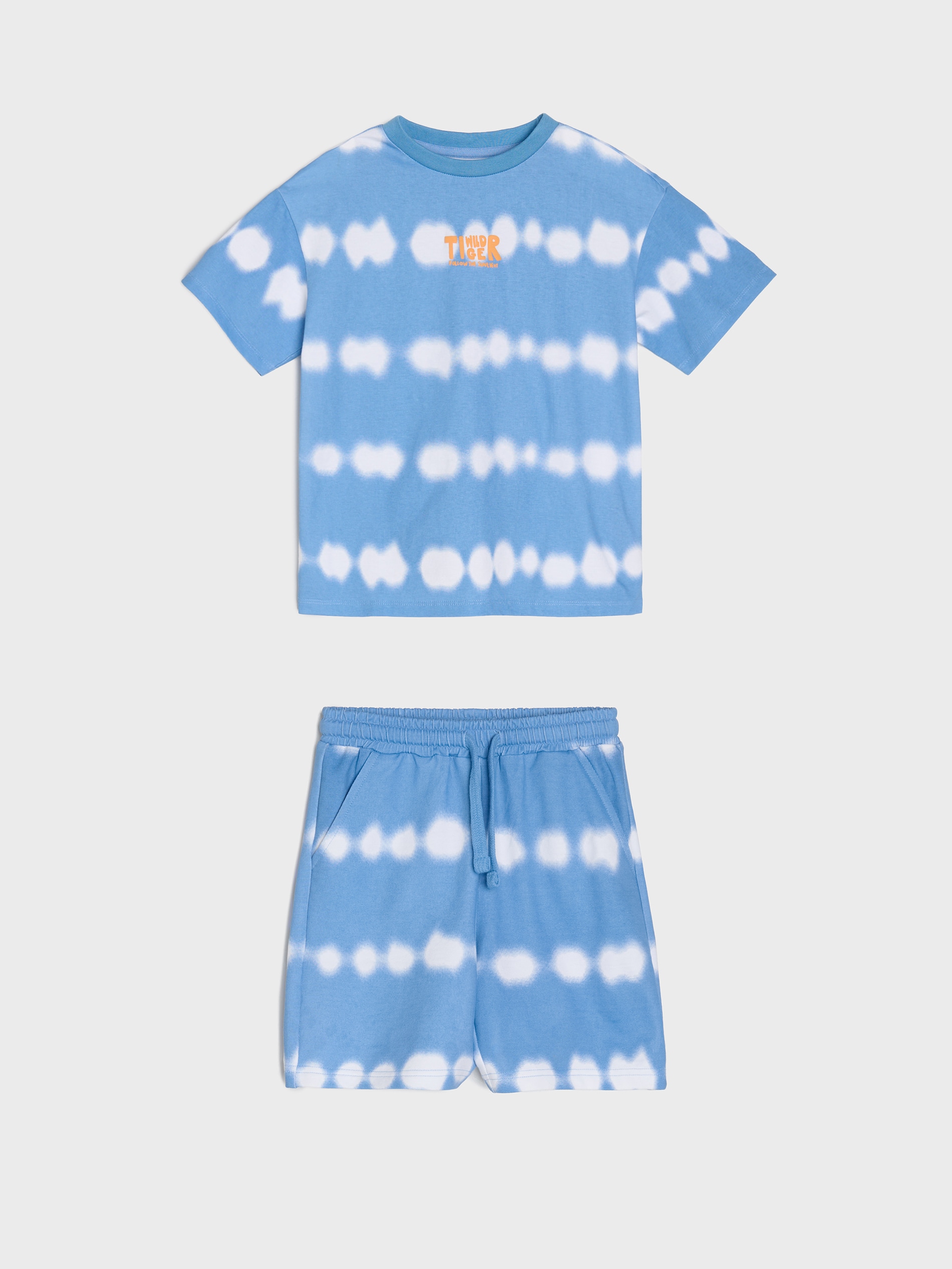 Komplet dzianinowy z efektem tie-dye