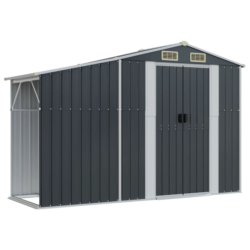 Szopa ogrodowa Antracyt 277 x 93 x 179 cm Stal vidaXL