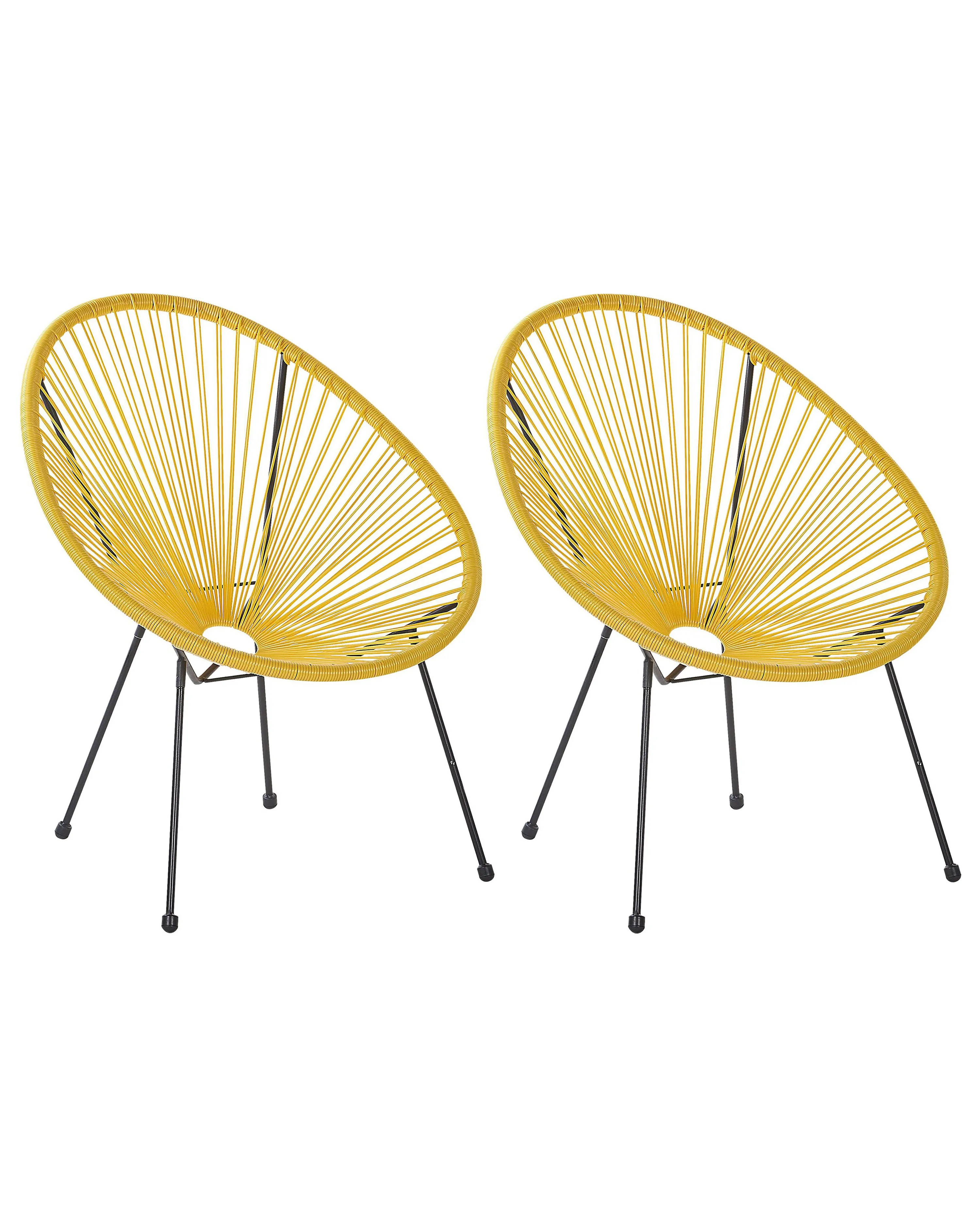 Garden Chair ACAPULCO II PE Rattan Yellow