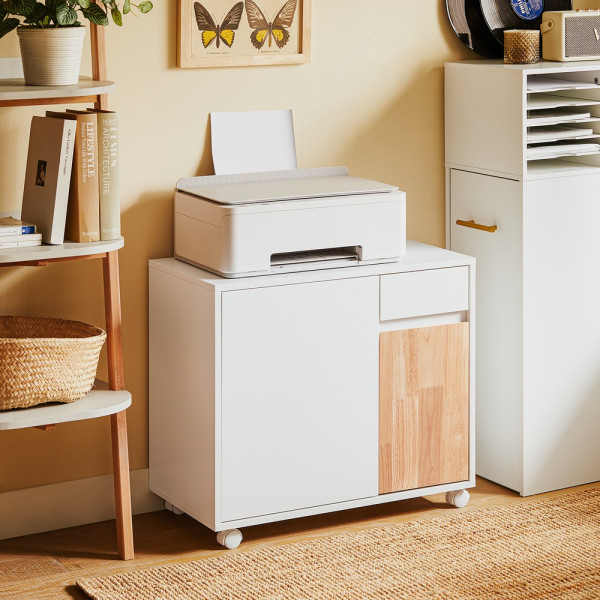 SoBuy Kontener biurowy z 1 szufladą 65x35x58cm Nowoczesny ASK04-NW