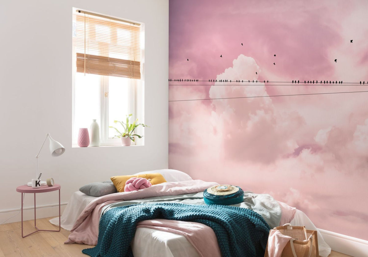 Sanders & Sanders fotobehang wolken roze - 400 x 250 cm - 612342