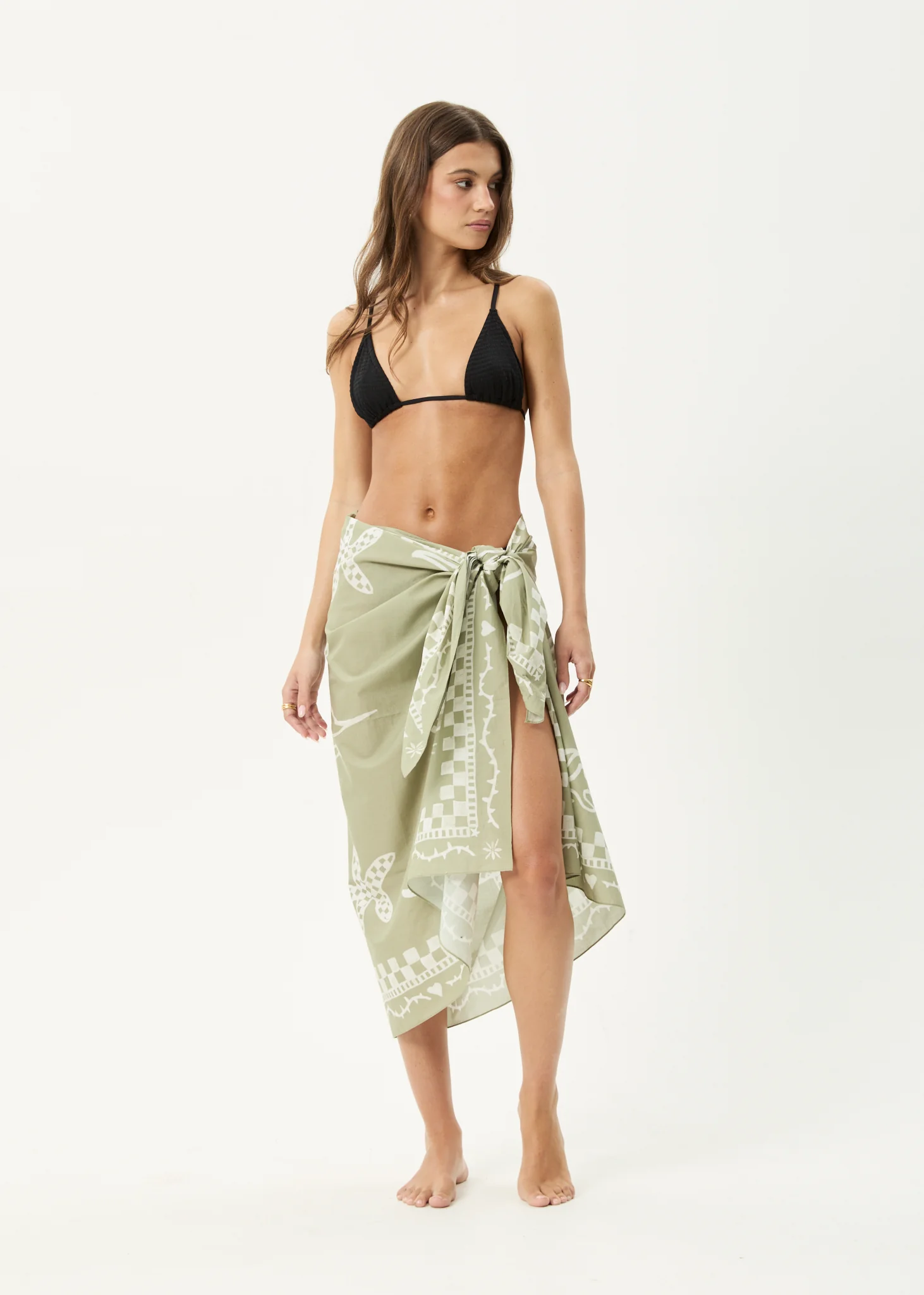 AFENDS Womens Calda - Sarong - Olive