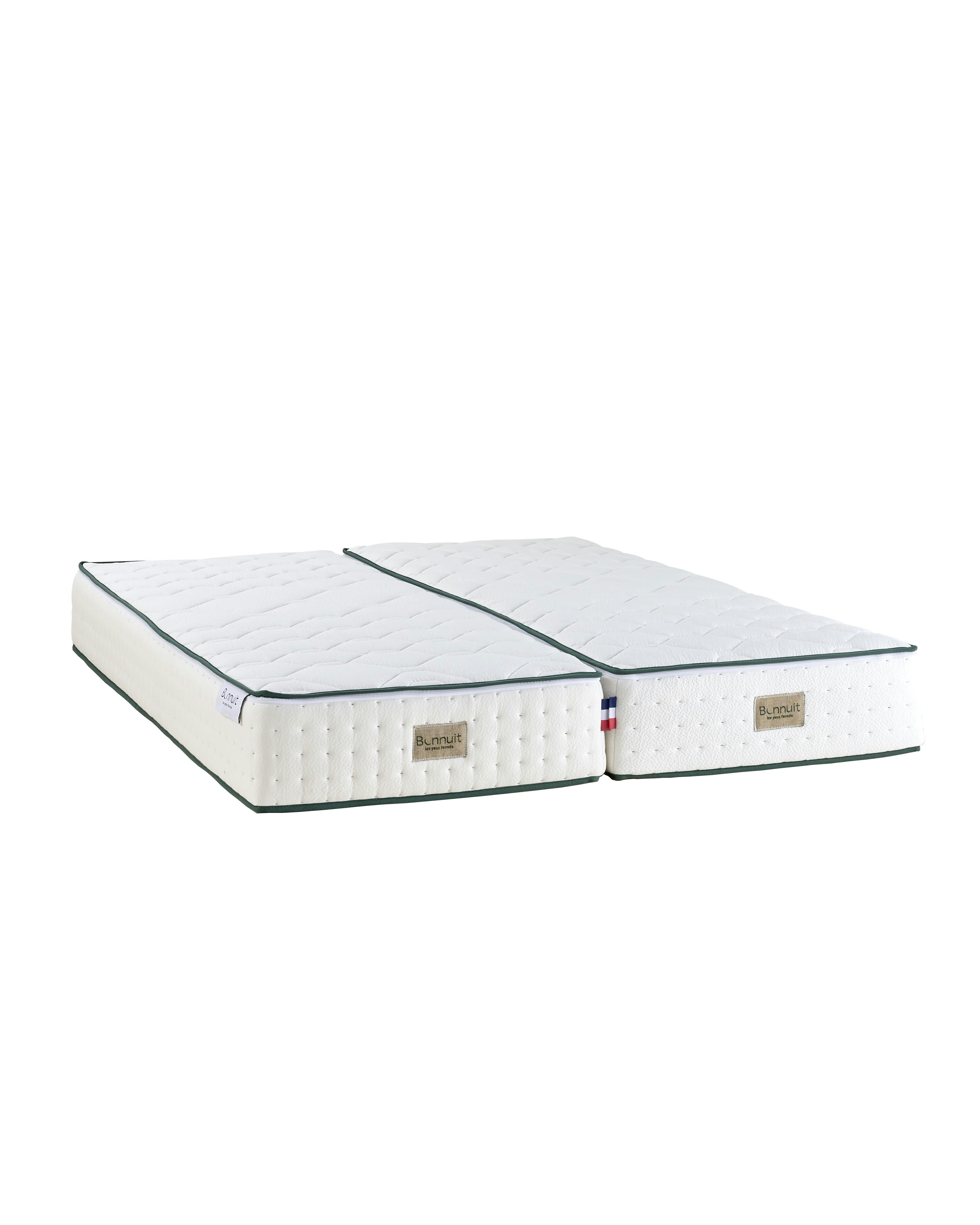 - Lot de 2 matelas naturels et responsables ferme 2x70x190