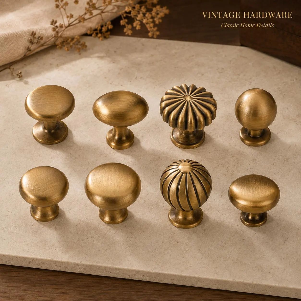 Vintage Brass Cabinet Knobs, French Style Drawer Pulls, Antique Furniture Hardware, Decorative Kitchen Cabinet Handles, Classic Home Decor