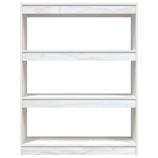 NNEVL Book Cabinet/Room Divider White 100x30x103 cm Solid Pinewood