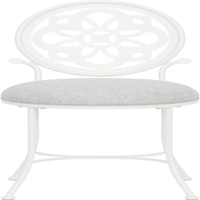 Marsala Metal Vanity Stool - 18.75D x 16W x 34H