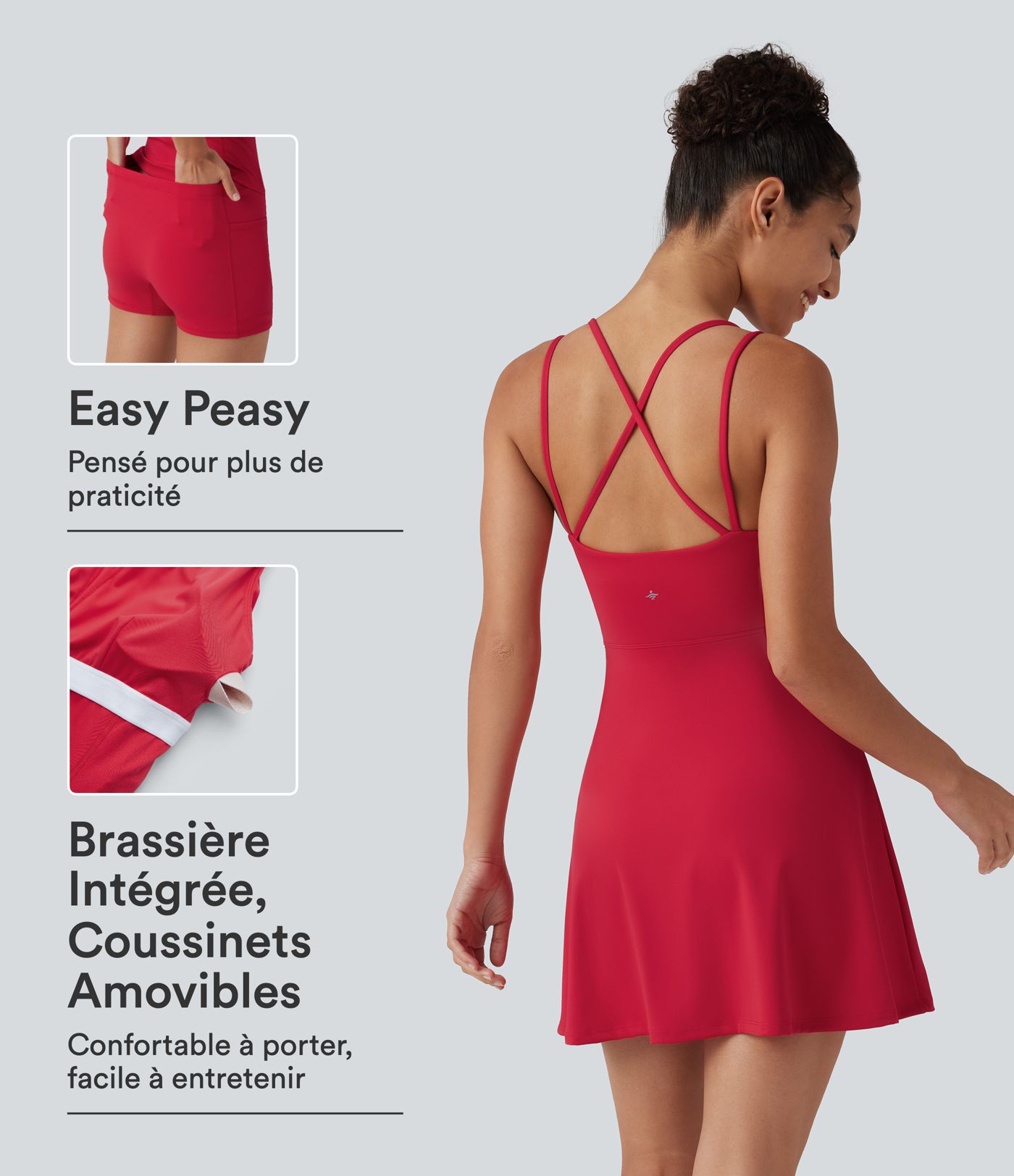 Robe active mini SoftlyZero™ Airy avec poches, accès facile Easy Peazy et protection solaire UPF 50