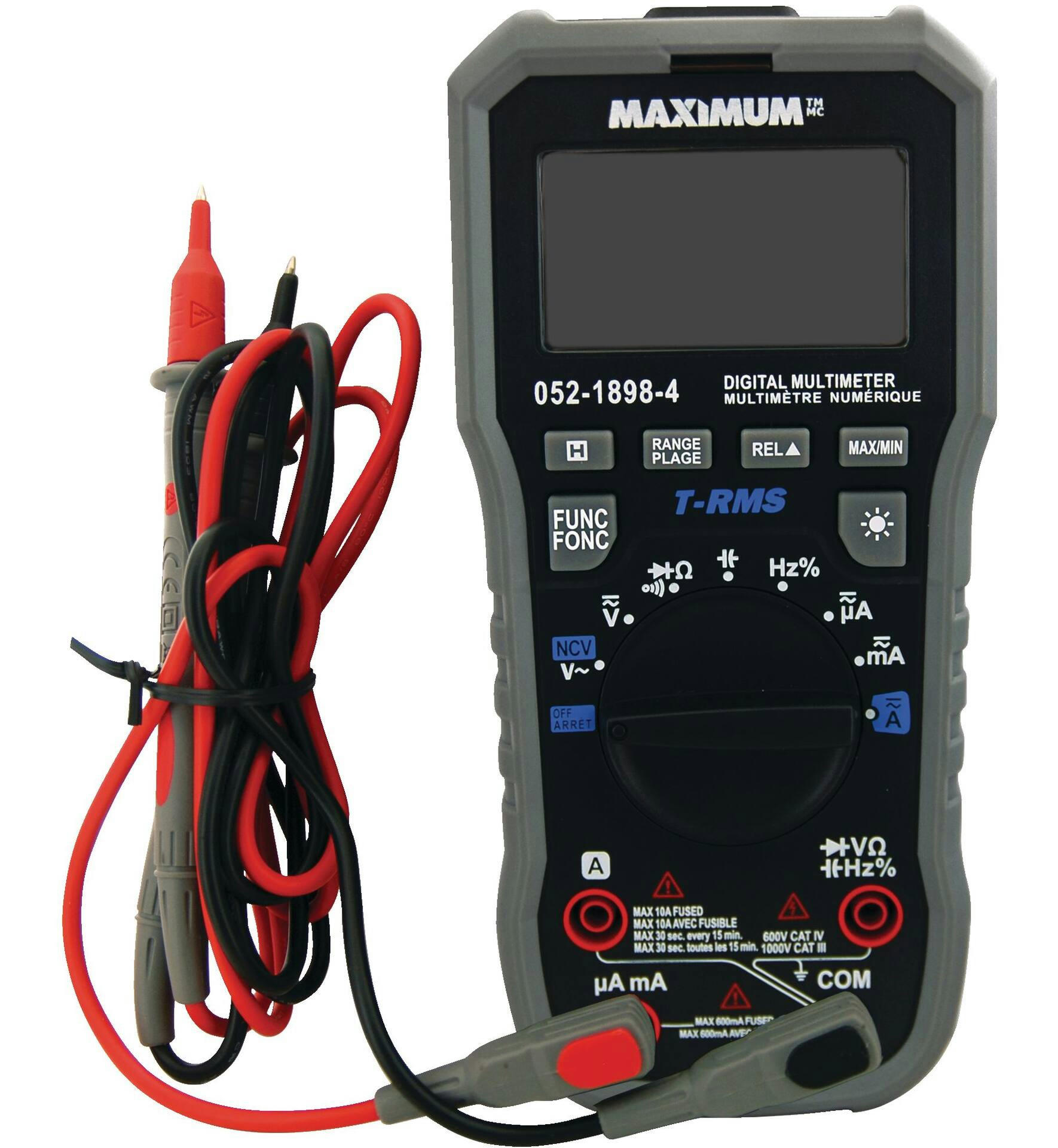 MAXIMUM Digital Multimeter with True RMS for Accurate AC/DC Reading, 6600 Count