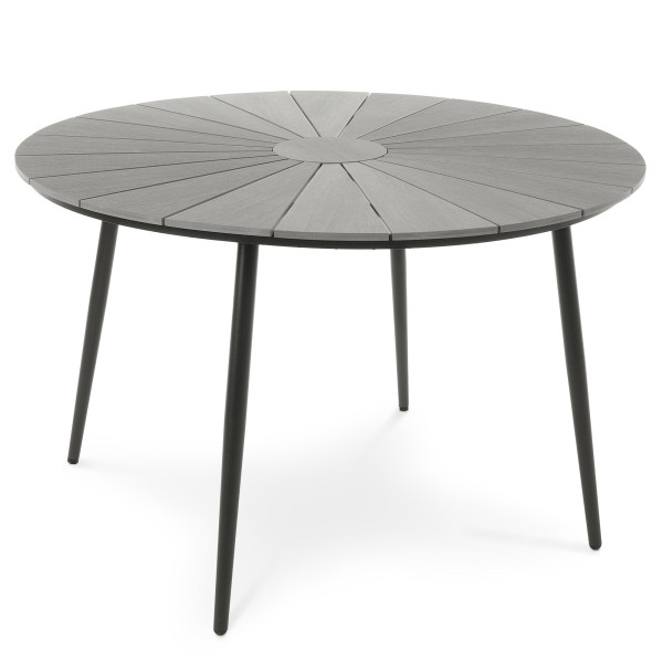 Stół ogrodowy aluminiowy okrągły 120 cm Palermo szary