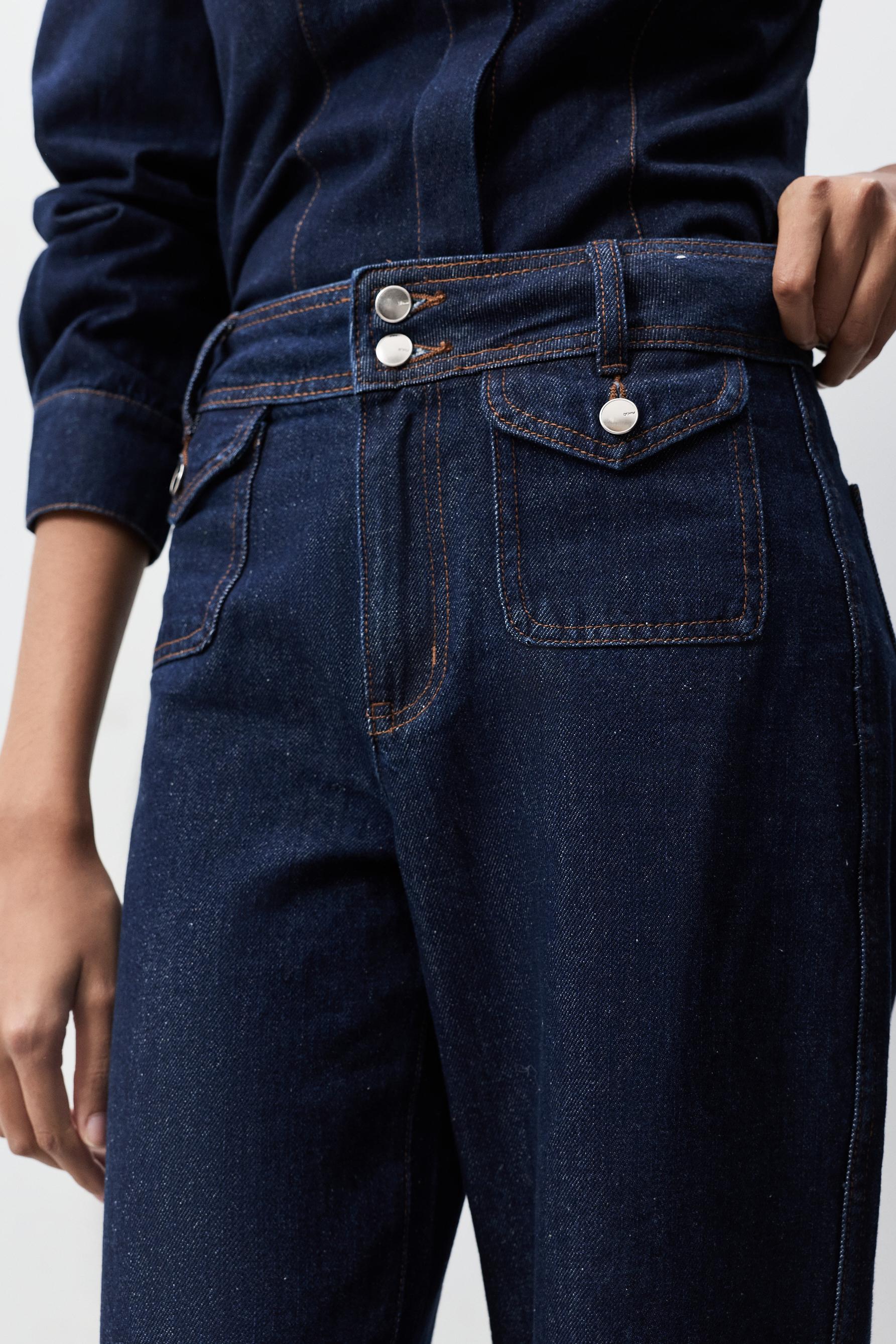 Jeans wide leg bolsillos