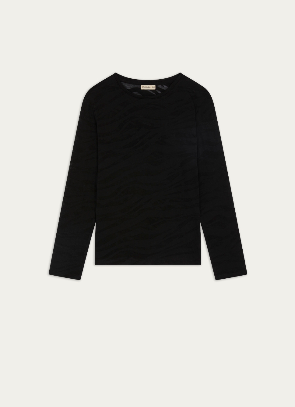 TEE-SHIRT MANCHES LONGUES EN COTON NOIR