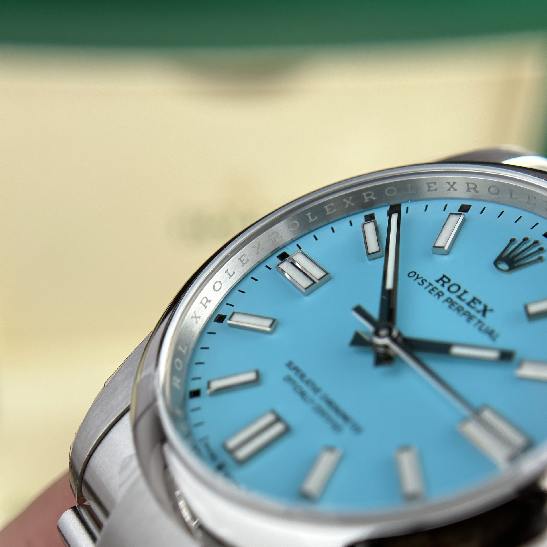 Rolex Oyster Perpetual 124300 904L Steel Ice Blue Dial 41mm Oyster Super Clone