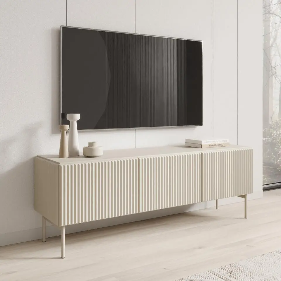 Meubella - Marajo - TV-Meubel - Beige - 147 cm