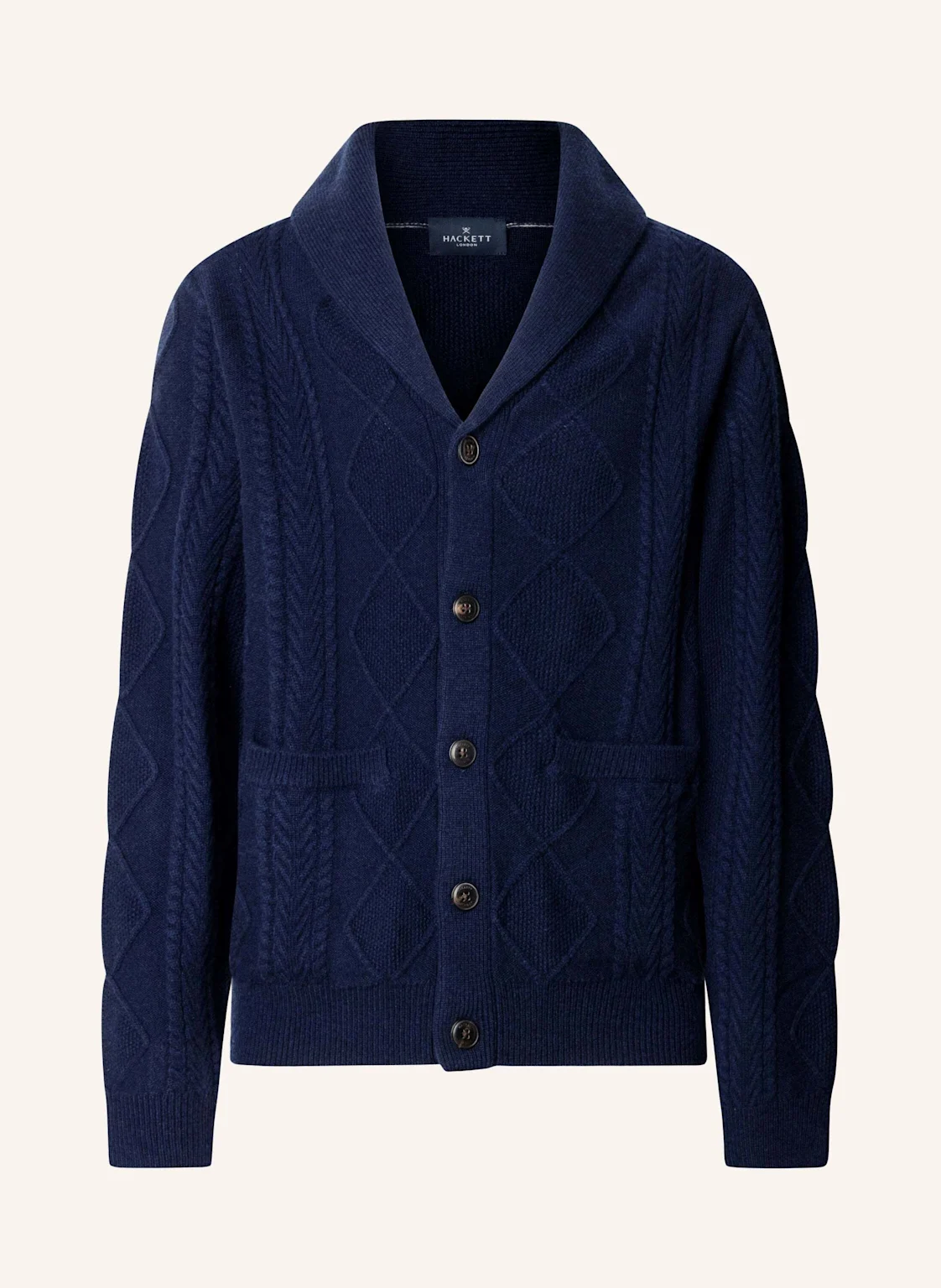 HACKETT LONDON Strickjacken Cardigan CABLE SHAWL CARDI
