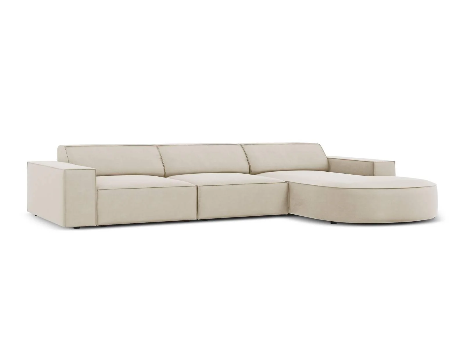 5-zits hoekbank Jodie velvet rechts rond