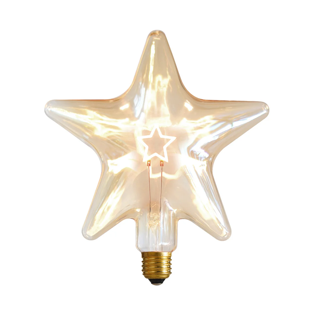 NUD Collection - LED Star Stella, E 27 / 1,1 W, gold Amber, dimmbar