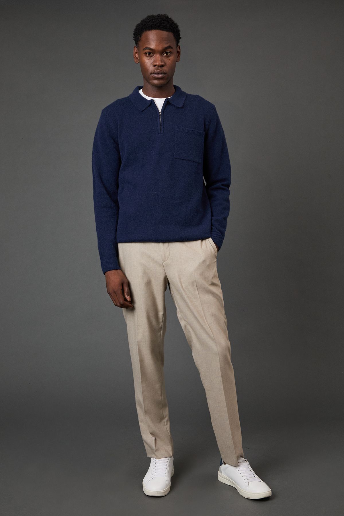 Burton Navy Half Zip Jumper