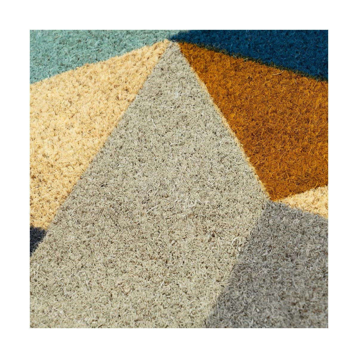 GÉOMÉTRIQUES - Paillasson coco multicolore 60x40